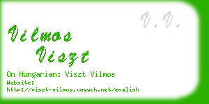 vilmos viszt business card